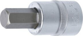 BGS Bit-Einsatz 5189 Innensechskant 19 mm in Silber mit 20 mm Innenvierkant Antrieb - Bild 1