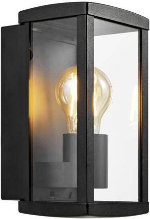 Nordlux Luchy Wandleuchte Schwarz mit Glaskugel und E27 Fassung - Bild 1