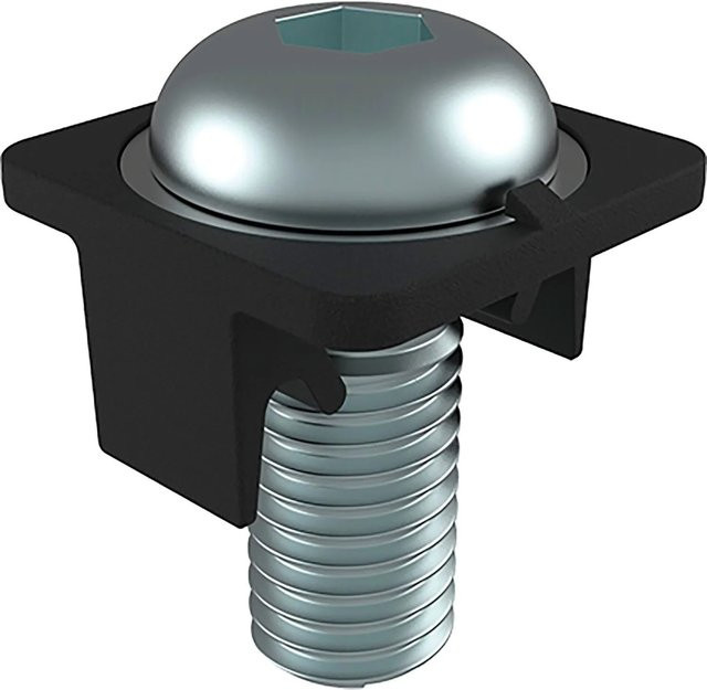 Fath Schraubenverbinder Item System Nut 8 aus Kunststoff in Schwarz, 10 Stück - Bild 1
