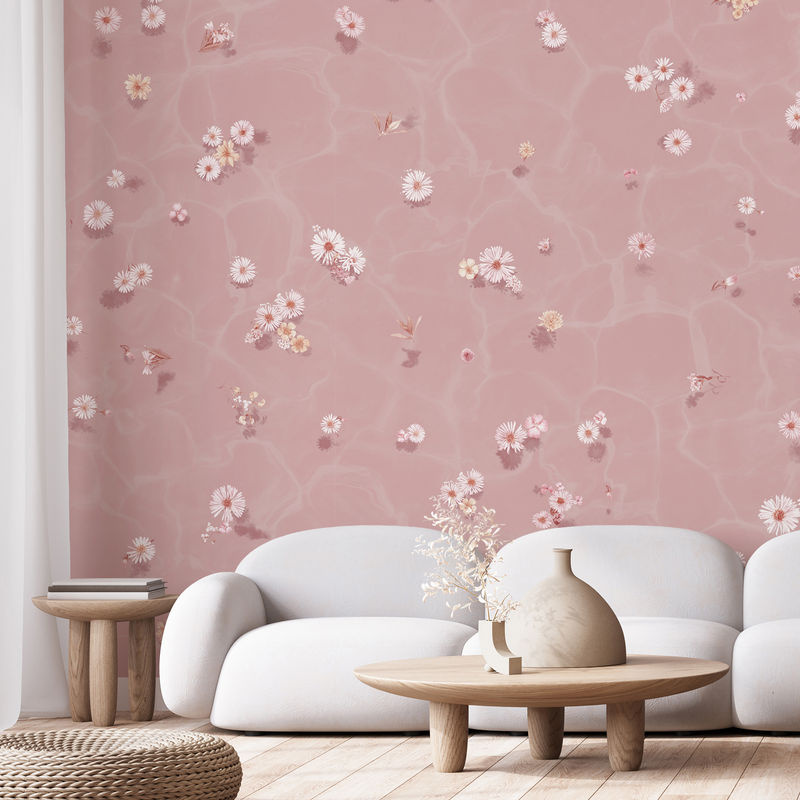 Sian Zeng Tapete Floral Bath in Blush Pink mit botanischem Design aus Vlies - Bild 2