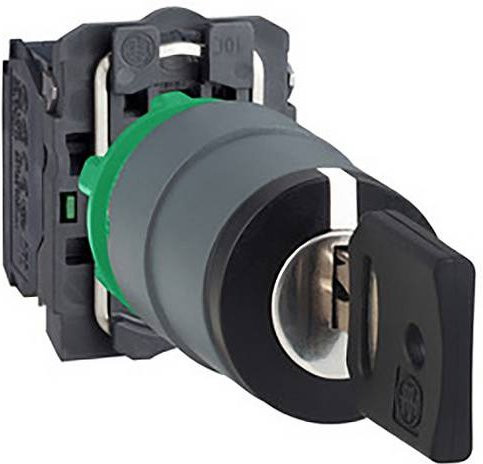 Schneider Electric XB5AG03C0 Schlüsselschalter aus Kunststoff in Grau - Bild 1