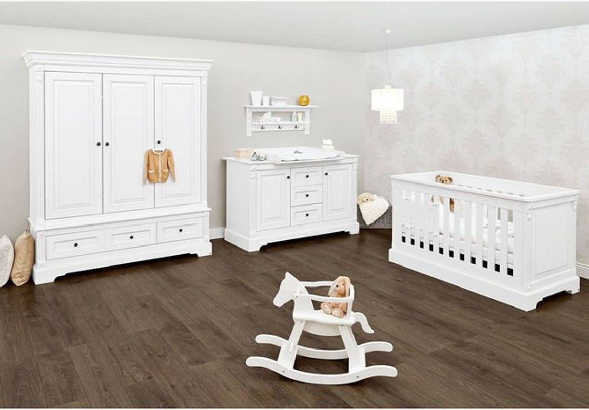 Pinolino Babyzimmer Emilia 3-teiliges Set im Landhaus-Design, Weiß - Bild 2