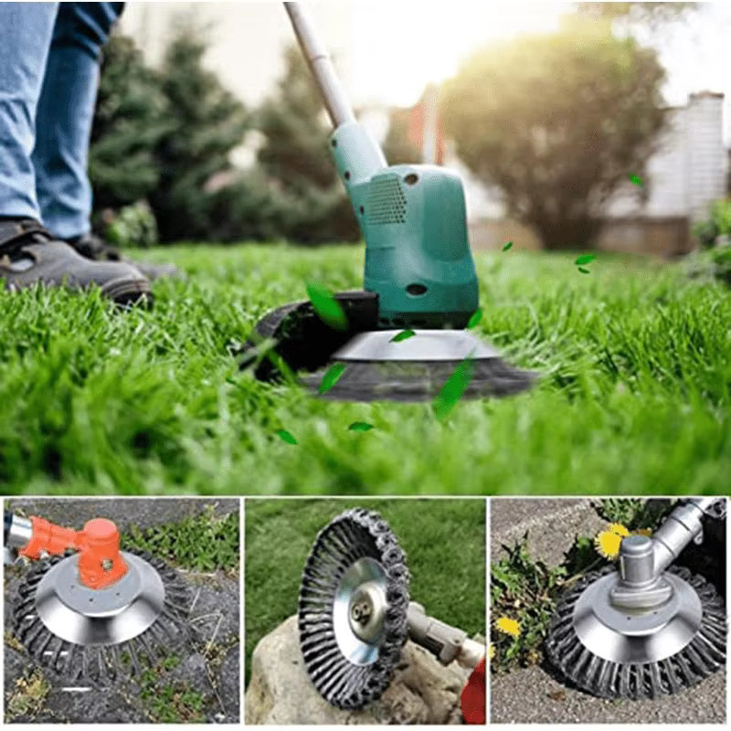 Stahldraht Unkrautjäter und Gras-Trimmer Kopf aus Stahl in Silber für die Gartenarbeit - Bild 4