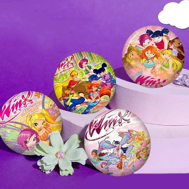 Broschen Cartoon W-Winx Cute Club Runde Anstecknadeln - Bild 1