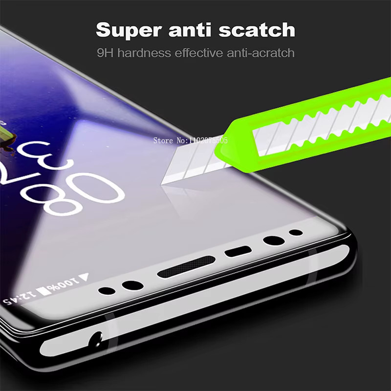 3er-Pack Displayschutzfolie aus gehärtetem Glas für Samsung Galaxy S23 Ultra, S22, S21, S20 Plus, S10, S9, S8 und Note 20 Ultra, transparent - Bild 2