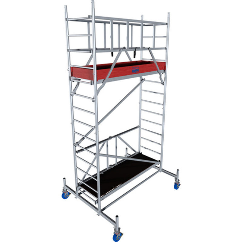 Krause ProTec XS Alu-Fahrgerüst in Silber mit einer Arbeitshöhe von 4,80 m und einer Traglast von 200 kg/m² - Bild 2