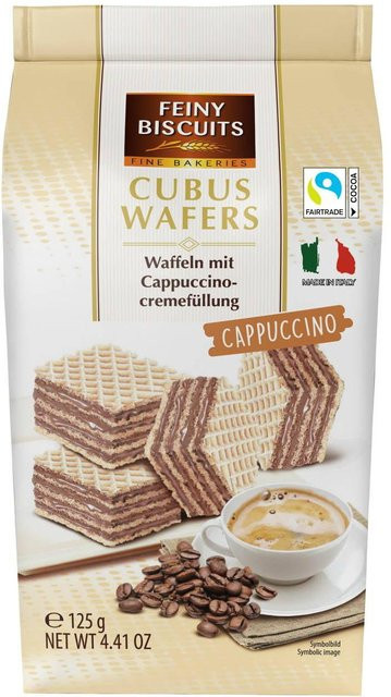 Feiny Biscuits Cubus Waffeln mit Cappuccino-Creme 125 g - Bild 1