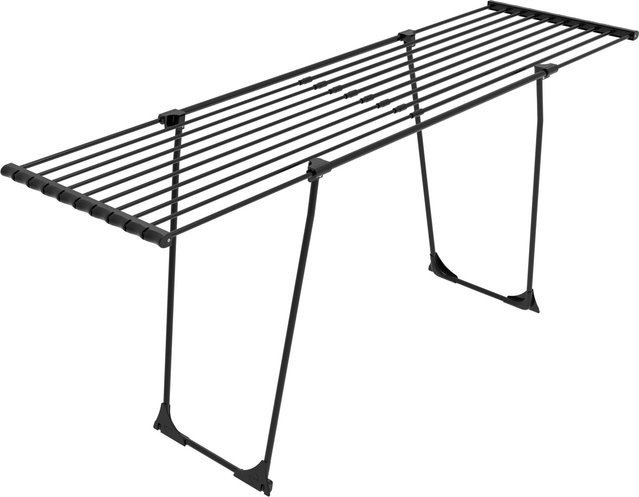 Casa Si Wäscheständer Casa Flex Schwarz klappbar mit Rollen und 20 m Wäscheleinen - Bild 1