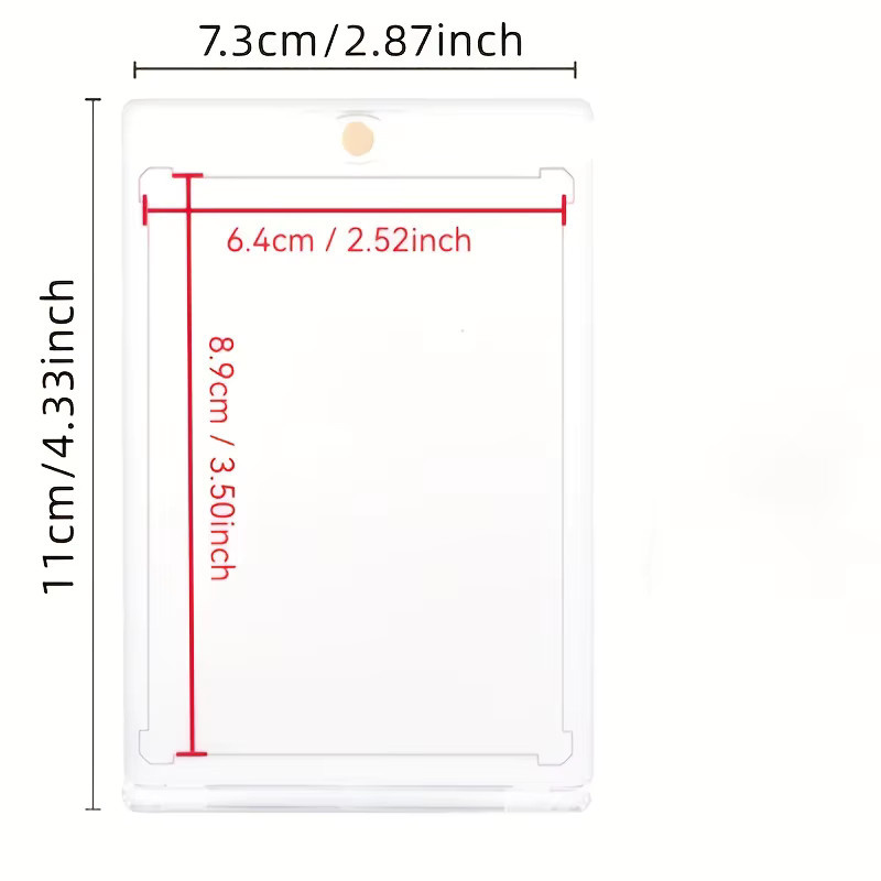 10 Stück magnetische Kartenhalter aus transparentem Kunststoff mit UV-Schutz und Magnetverschluss in Lila zur Aufbewahrung von Kredit- und Visitenkarten - Bild 2