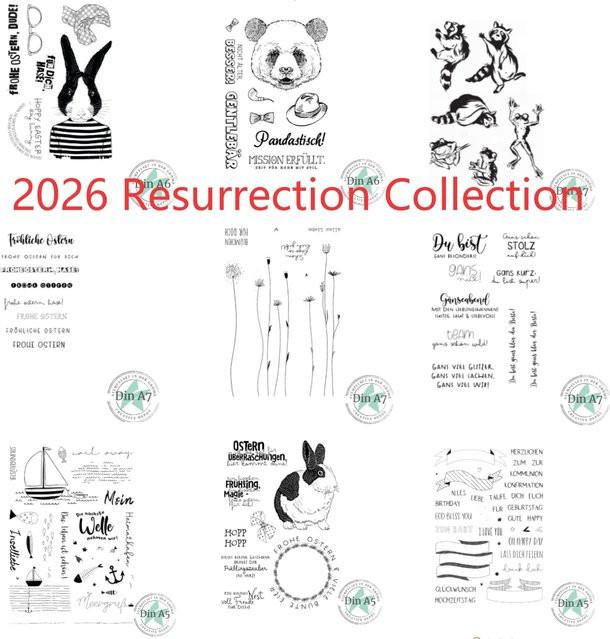 Resurrection Collection Radish 2026 Stanzformen in Schwarz für Scrapbook, Tagebuch und DIY-Grußkarten - Bild 1