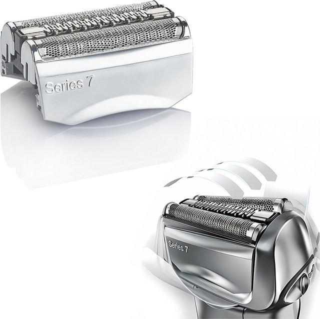 Braun Serie 7 70S Elektrorasierer-Ersatzkopf in Silber, kompatibel mit Braun Series 7 Herrenrasierer für 720cc, 730cc, 735s, 750cc, 760cc - Bild 1