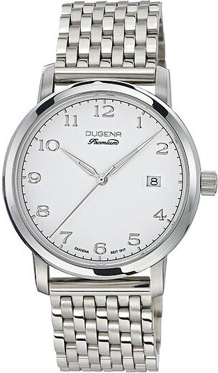 Dugena Armbanduhr, Quarz, Edelstahl, Silber, 39 mm, Herren - Bild 1
