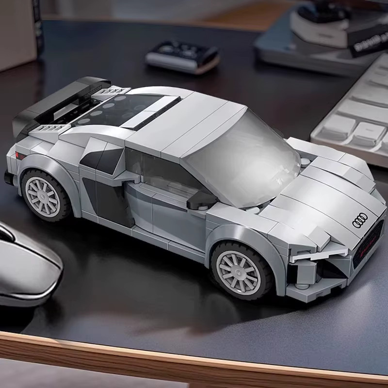 barweer R8 Coupé 2019 Rennwagen, Baukasten, 1:24, Klemmbausteine - Bild 4
