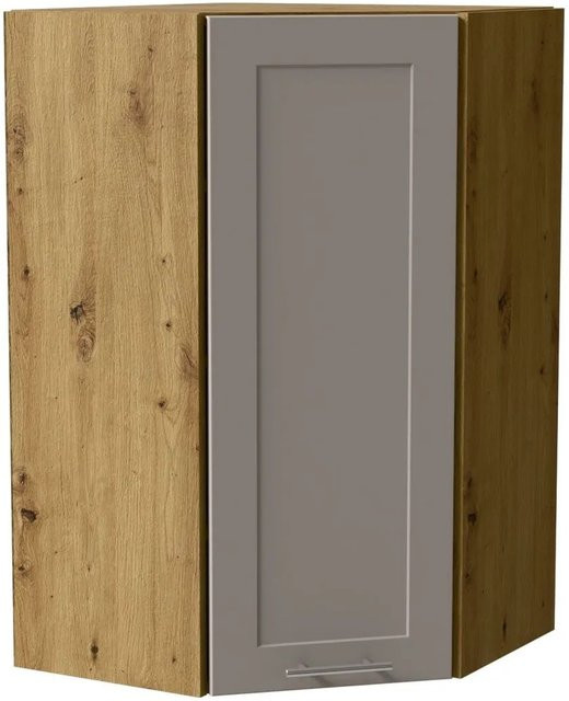 Feldmann-Wohnen Hängeschrank Oslo W4/10/60 in Eiche Artisan und Kaschmir Matt Beige, B/T/H: 60 x 60 x 96 cm - Bild 1