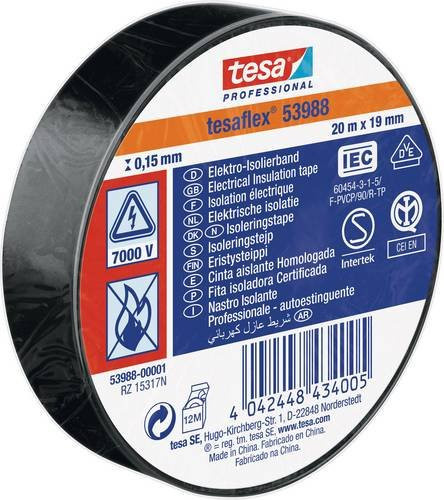 tesa Professional Isolierband schwarz Breite: 19 mm, Länge: 20 m - Bild 1