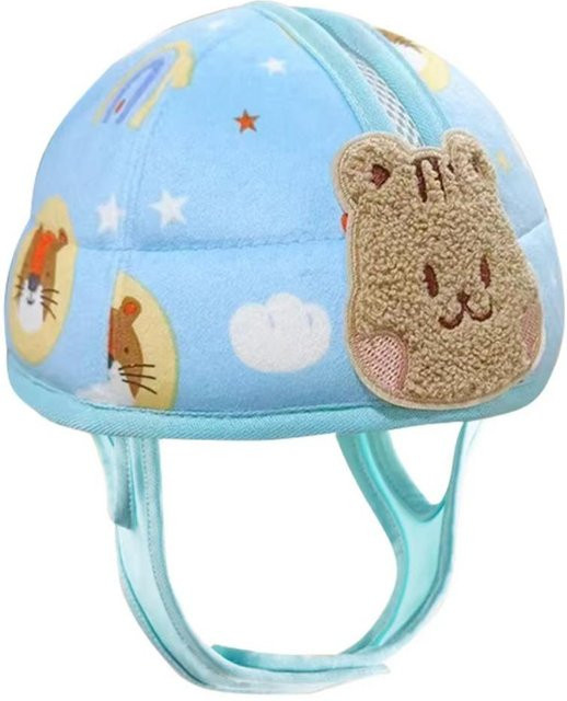 Binchi Outdoor Equipment Cartoon Baby-Sicherheitshelm verstellbarer Kopfschutz für Kleinkinder in Beige - Bild 1