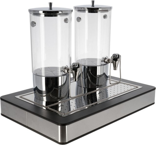 VEGA Saftspender doppelt mit Fundalen, GN 1/1, 2x 4l, anthrazit/transparent/edelstahl, B/T/H: 42.5 x 63 x 50.5 cm - Bild 1