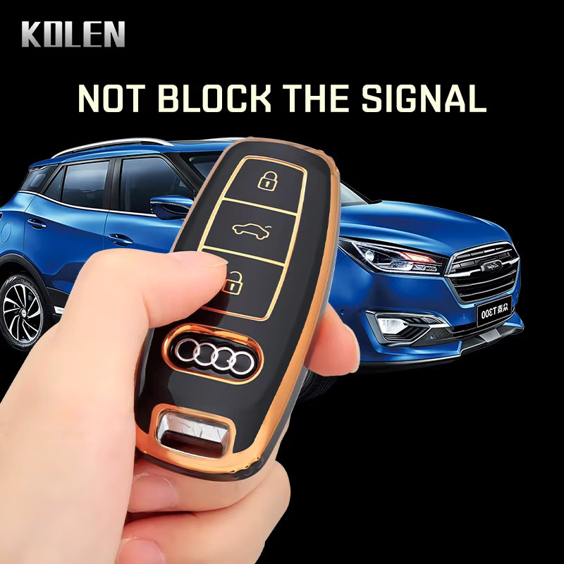 KOLEN TPU Schlüsselhülle für Audi A6 A7 A8 C8 Q8 D5 E-Tron Fernbedienung und Keyless Go Fob Schutzhülle - Bild 6