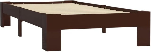 vidaXL Massivholzbett aus Kiefer in Dunkelbraun, B/T/H: 90 x 200 x 30 cm - Bild 1