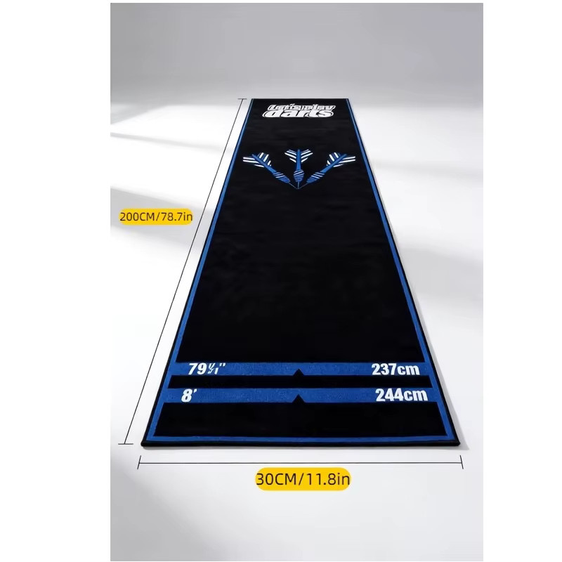 VIKAMA Professionelle Dartmatte, Schwarz, B: 200 cm, T: 200 cm, H: 1 cm - Bild 2