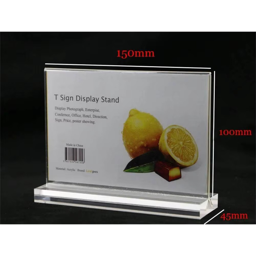 Loripos 4er-Set Acryl Labelhalter A6 in Transparent für Schreibtisch, Restaurant und Hotel - Bild 2