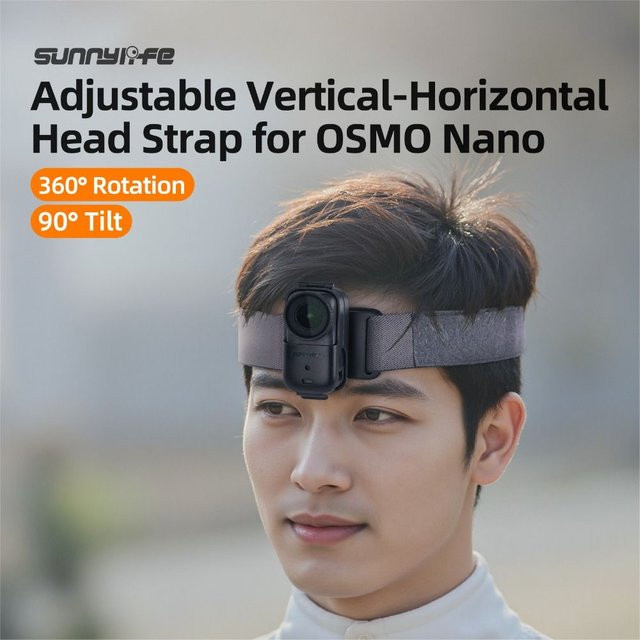 Verstellbarer und elastischer Kopfgurt für DJI Osmo Nano, vertikal oder horizontal nutzbar, leicht und drehbar - Bild 1