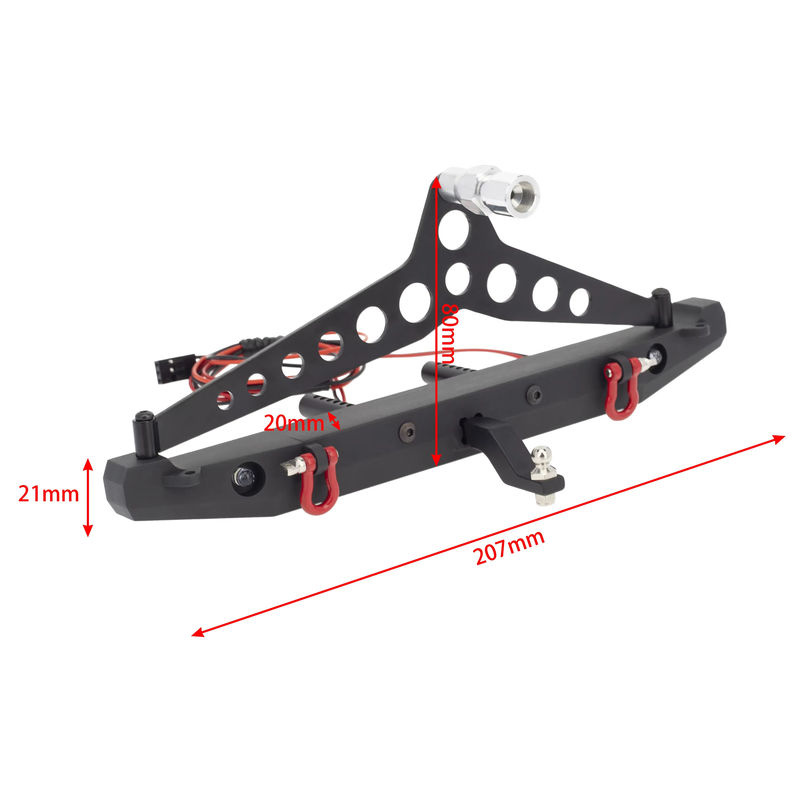 Axial Metall-Frontstoßstange, Schwarz, Zubehör - Bild 6