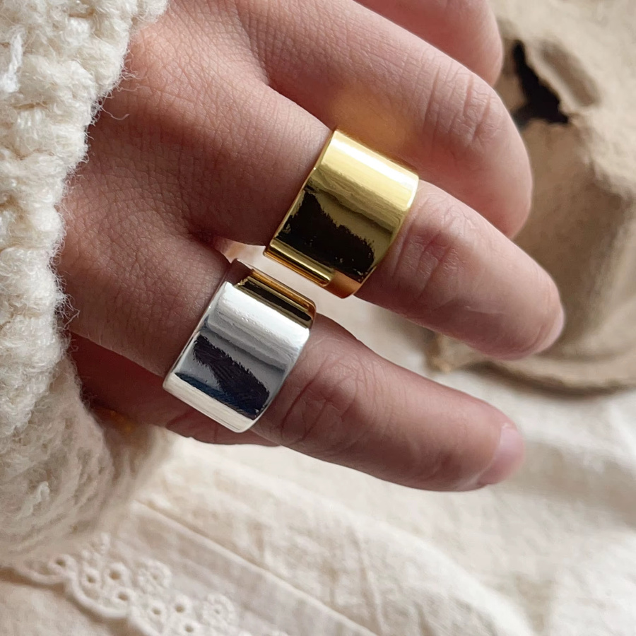 BFCLUB Ring 925 Silber, Gold, Damen, verstellbar - Bild 1