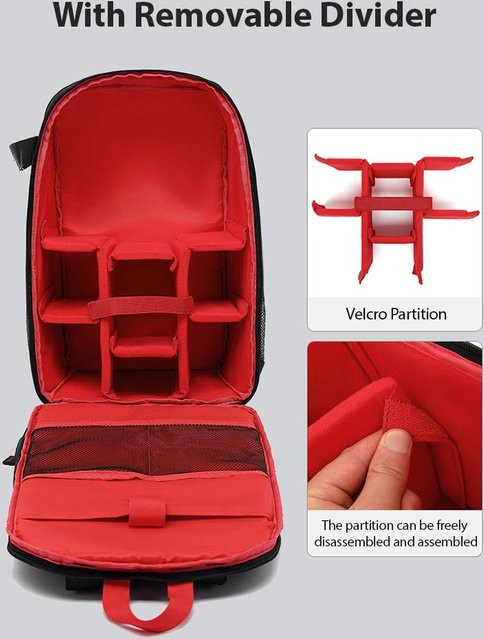 KaiSai Wasserabweisender Kamera-Rucksack mit Stativhalter und großem Fassungsvermögen für 15,6 Zoll in Grau - Bild 1