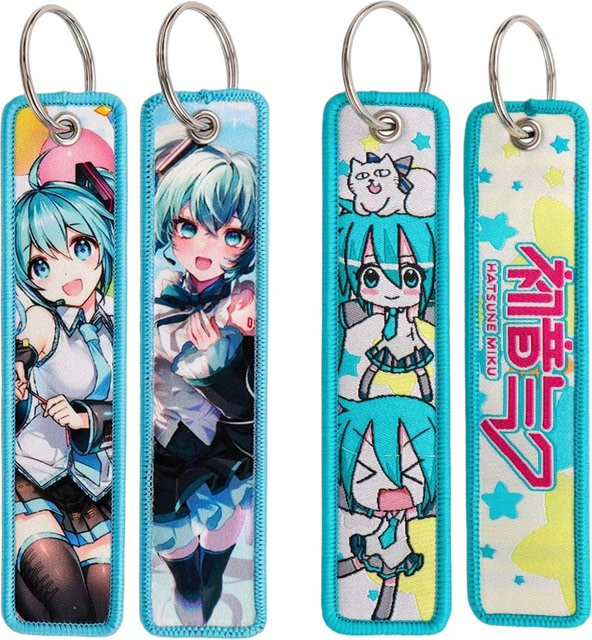 Bandai Hatsune Miku Jet-Tag Schlüsselanhänger, doppelseitig bestickt - Bild 1