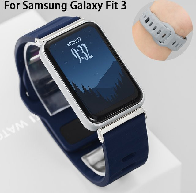 FancyWrist Uhrenarmband Silikon, Schwarz, Unisex, Samsung Galaxy Fit 3 - Bild 1