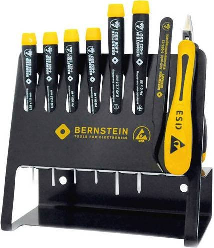 BERNSTEIN Tools for Electronics 4-620 VC Werkzeugset 8teilig in Schwarz aus Stahl - Bild 1