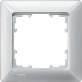 Siemens Indus.Sector 1-fach Rahmen in Alu/Weiß, Maße: 80 x 80 mm - Bild 1