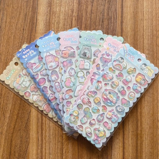 4 Blatt wasserfeste und glänzende Tier-Aufkleber in Multicolor für Scrapbook und Notizbücher von RecordingYourLife Store - Bild 1