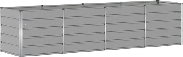 vidaXL Pflanzkübel aus Stahl in Hellgrau, B/T/H: 240 x 80 x 75 cm - Bild 1