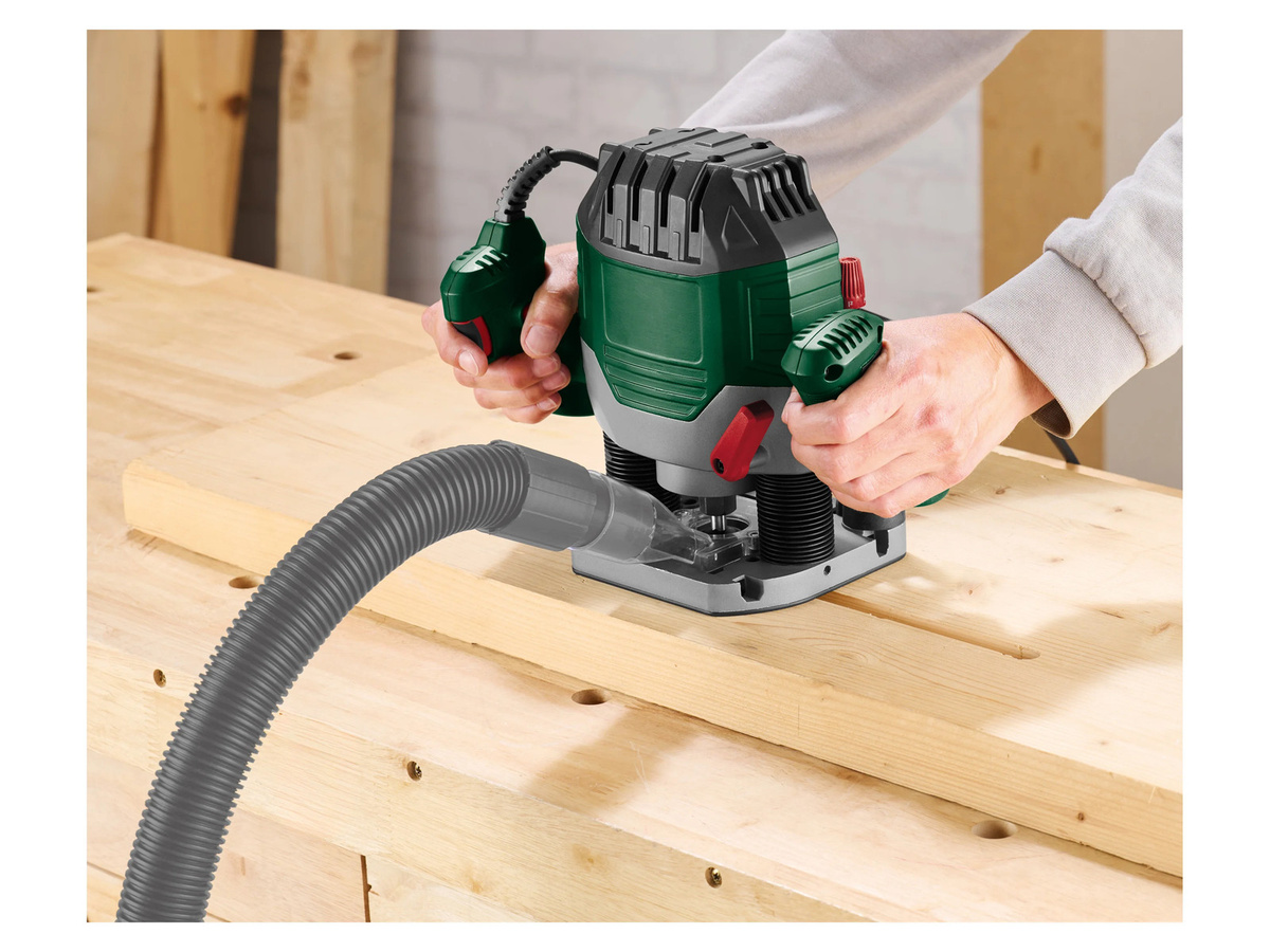 Parkside Oberfräse POF 1200 F5 in Grün mit 1200 Watt und 6 mm Aufnahme - Bild 2