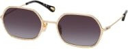 Chloé CH 0231S Sonnenbrille, Rund, Vollrand, Metall, Gold, Grey, Damen - Bild 1