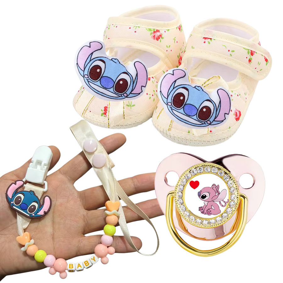 Disney Baby-Schnuller-Set mit Schnullerhalter in Multicolour für Neugeborene - Bild 1