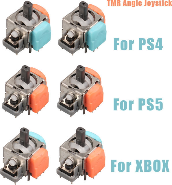 2 Stück TMR Elektromagnetische Joysticks mit Winkel-Tunnel-Magnetwiderstand für PS4, PS5 und Xbox, Multicolor - Bild 1