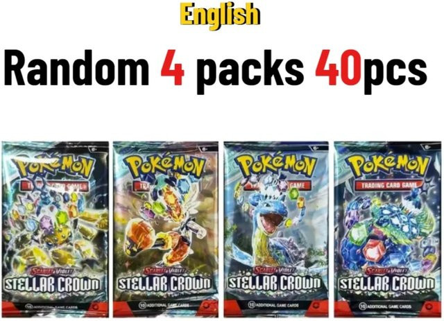 Pokémon Destined Rivals Prismatische Entwicklungen Scarlet Violet 151 Paldean Booster Battle Cards, 40-teiliges Set - Bild 1