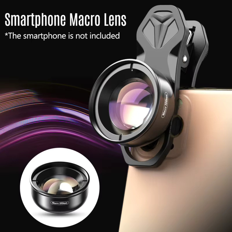 APEXEL APL-HB100mm Universelles Smartphone-Makroobjektiv 4-in-1 Handy-Kameraobjektiv in Schwarz für iPhone 16/15/14/13/12/11 - Bild 3