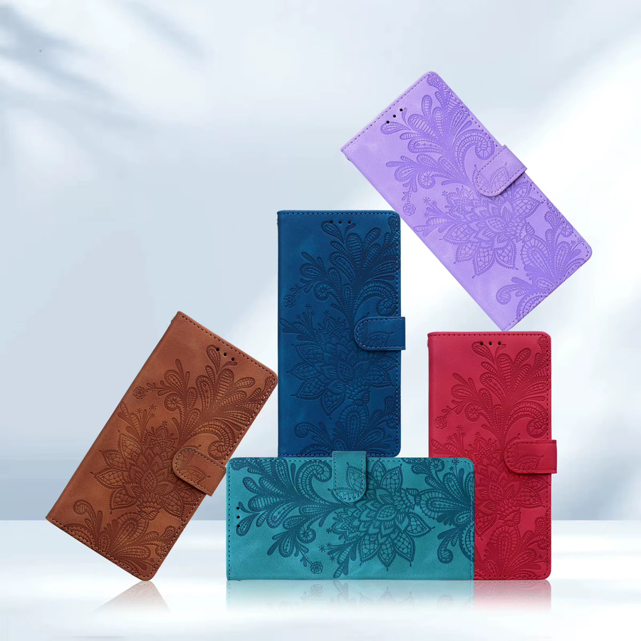 Magnetische Leder-Flip-Hülle mit Prägung für Sony Xperia 1 5 10 II III IV Lite V VI VII in Blau - Bild 7