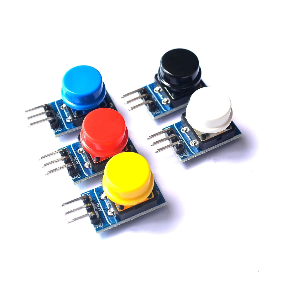 Si Tai&SH Schlüsselmodul Set mit Hut 5 Stück, Multicolour, 12 x 12 mm, Touch-Schalter für Arduino oder Raspberry Pi 3 - Bild 2