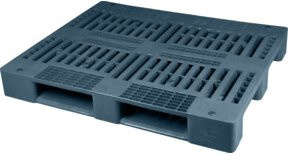 HMH Universalpalette offen Industriemaß 3 Kufen schwarz aus recyceltem Kunststoff mit 1.250 kg Traglast - Bild 1