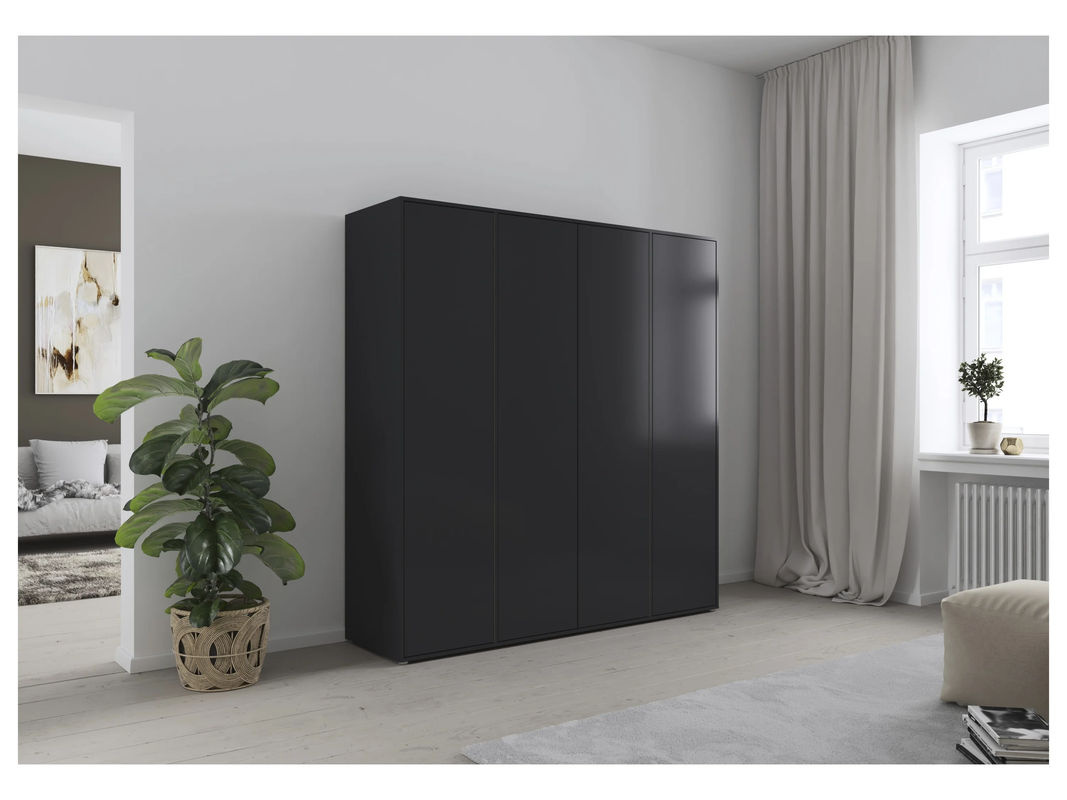 RAUCH Nabila Drehtürenschrank in Grau mit integrierten Schubladen, Breite: 187 cm, Höhe: 194 cm, Tiefe: 53 cm - Bild 2