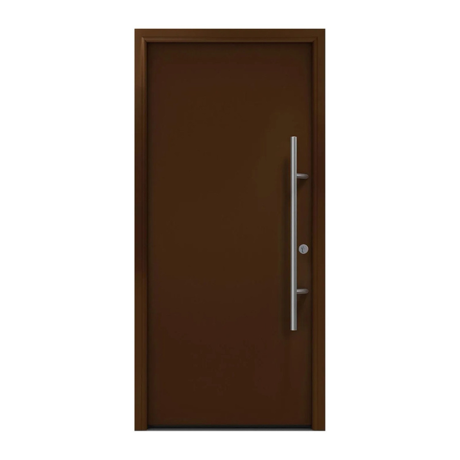 EcoStar Haustür Isopro Secur IPS 010 Terrabraun B: 110 cm, H: 210 cm, DIN Rechts - Bild 2
