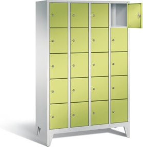 C+P Möbelsysteme Garderobenschrank Classic in Viridingrün und Lichtgrau, H: 185,0 cm, B: 119,0 cm, T: 50,0 cm - Bild 1