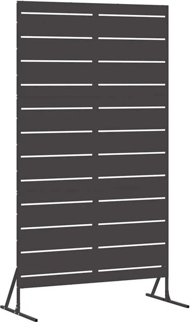vidaXL Sichtschutz Paravent aus Stahl in Schwarz, B/T/H: 100 x 50 x 180 cm - Bild 1