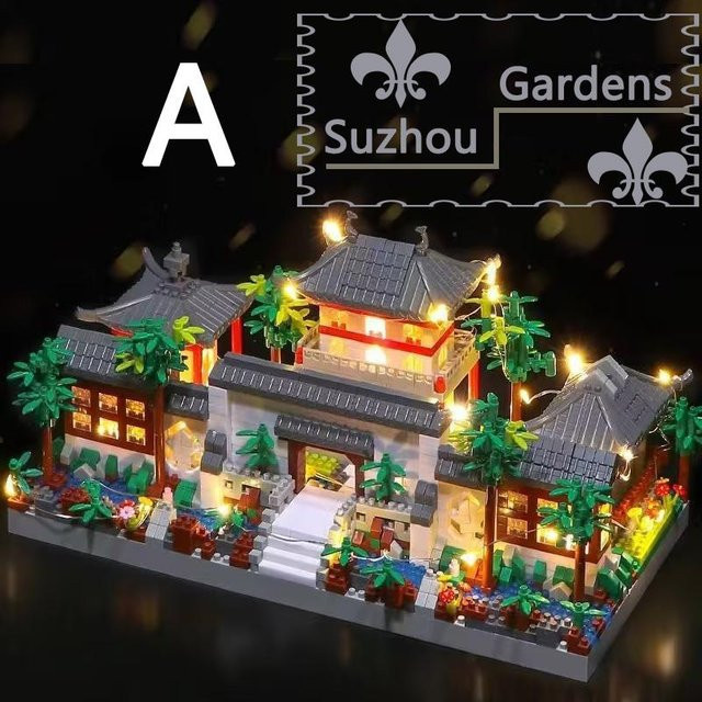Mini-Bausteine Suzhou-Garten, DIY Stadt-Straßenansicht, ab 14 Jahre - Bild 1