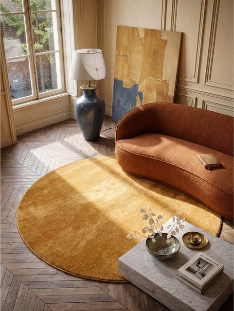 Antirutsch Teppich Kadima Design von ALDAN in Gold, B/T: 120 x 120 cm - Bild 1
